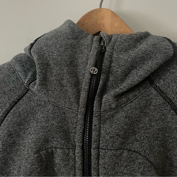 Lululemon Scuba Hoodie Heathered Speckled Black Size 4 - Picture 6 of 9